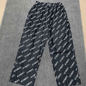 Full Vetements Pants Män kvinnor högkvalitativa streetwear Vetements raka byxor tyg VTM byxor T220722