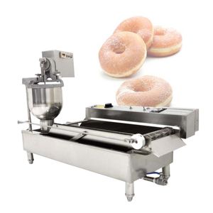 Double row donut machine fryer assembly line for making donuts 6000W