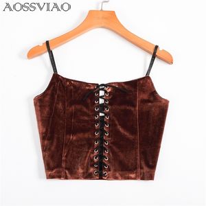 Försäljning Balck Vest Kvinnor Bandage Cross Up Tank Toppar Sommar Ladies Sexig Ärmlös Grödor Top Casual V-Neck Short Shirts 220325