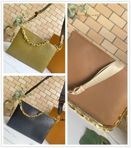 Lambskin leather bags 34cm HD Fashion coussin Large women purse messenger crossbody totes travel shoulder handbag