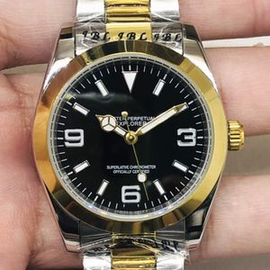 Mens Watch Automatic Mechanical 40 -мм увеличенные 369 черных исследователей механические наручные часы