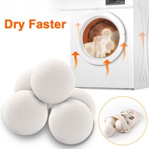 Produtos de Lavanderia Lã Reutilizável Secador Bolas Amaciante Lavanderia Lavagem Doméstica 4/5/6cm Velo Secador Bola Acessórios Úteis para Máquina de Lavar