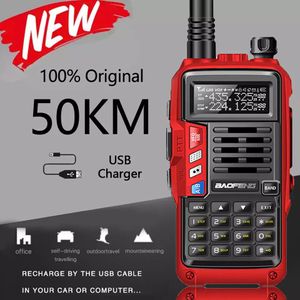 BaoFeng BF UV-S9 PLUS 10W VHF/UHF TRI-BAND WALKIE TALKIE TWO WAY RADIO FM HAM LONG RANGE RADIO red