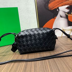 Top Mini Loop Kameratasche Intreccio Leder Kreuzkörper Taschen Luxury Single-Fach Reißverschluss-Umhängetaschen handgefertigte Weave Square Tasche