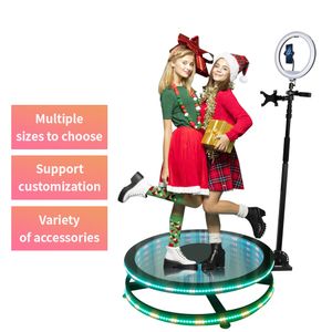 Outra iluminação de estágio Novo vidro 360 cabine fotográfica automática rotação de selfie props photobooth operação inteligente câmera de vídeo de câmera lenta de câmera de vídeo