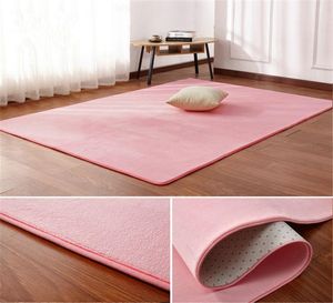 Halılar Mercan Kadife Halı Oturma Odası Sehpa Battaniyesi Yatak Odası Yatak Mat Yatak Ön Halı Tatami Yoga 140CMX200cm Pembe Rugcarpets