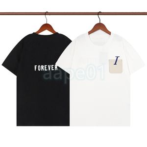 ファッションメンズデザイナーTシャツポロTシャツパーソナリティレタープリントポケットティーレディース半袖衣類アジアサイズS-2XL