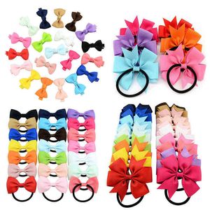10pcs/Lot Kids Hair Accessories Bowknot Elastic Hair Bands Colorful Scrunchies Fashion Headbands Girls Ponytail Holder AA220323