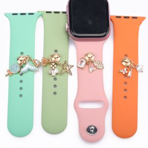 Charms personalizados de pulseira de esmalte duro para Apple Watch Band charms