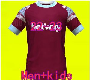 ingrosso Hams-Nuova MENKIDS Kit Maglie da calcio A Yarmolenko West Noble Bowen Ham Antonio Soucek United Benrahma Football Shirt Kits Sock Full Sets