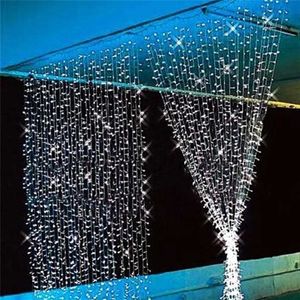 3x33x1m LED Düğün Peri Işık Noel Çelenk Perde String Açık Yıl Doğum Günü Partisi Dekorasyonu Y201020