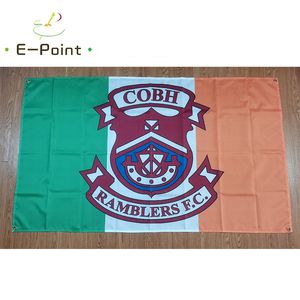 İrlanda Cobh Rapiler FC Bayrak 3 * 5ft (90 cm * 150 cm) Polyester Bayrak Banner Dekorasyon Uçan Ev Bahçe Bayrakları Festival Hediyeler