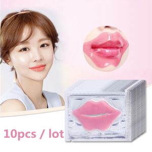 Pielęgnacja skóry 10pcs Beauty Super warga Plumper Pink Crystal Collagen Maski Maski Lip Patches Wheilder Winkle