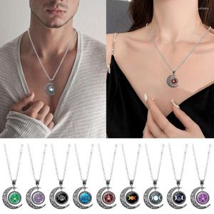 Ketten Vollmond Halskette Vintage Elegant Chic Personalisiert Täglich 2022 Dreifachanhänger Schmuck Charm GeschenkeKetten Godl22