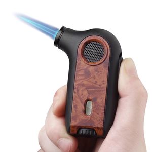 Новый факел для пистолета с легким реактивным синим пламенем Butane Lighter надувший ветрозащитный газ зажигалки домохозяйства Пополняйте гаджеты для курения 2022 Подарок