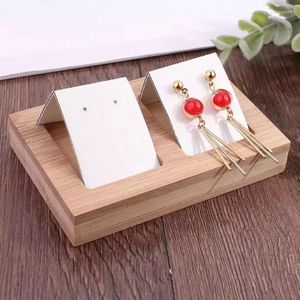 Jewelry Pouches Bags Decorative Dispay Table Store Desktop Business Craft Holder Ear Stud Rack Bamboo Storage Case Earring Stand Shop Edwi22