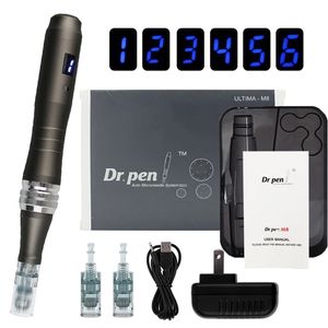 Dr. Pen M8 com Wired Wired com cartuchos Derma caneta Skin Care Kit Remoção da cicatriz Microneedle Home Uso Máquina de beleza 220624