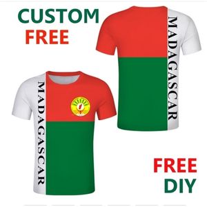 Madagascar t shirt diy gratis skräddarsydd namn nummer mdg t shirt nation flagga mg malagasy franska land tryck p o kläder 220616