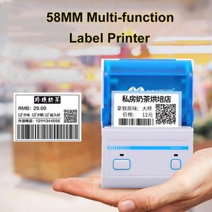 Impressoras Impressoras da etiqueta 2 polegadas portátil portátil do telemóvel Mini Bluetooth Thermal Barcode Roupas Tag Adesivo Máquina de Impressão