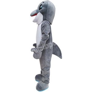Performance Halloween feliz golfinho traje traje traje de mascote plush com máscara para vestido de páscoa festa adulto