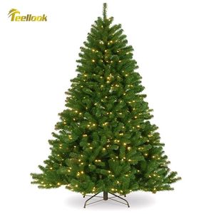 Teellook 1.2m / 3.6m nuovo materiale in PVC albero di Natale LED luce decorazione dell'hotel centro commerciale di Natale 201006