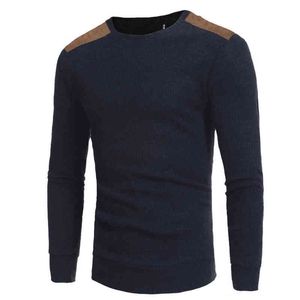 Mężczyźni zimowi ciepłe dzianiny sweter sweter sweter o szyi długie rękawy górne ubrania Slim Drop Sweaters L220730