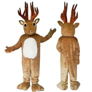 Hallowee Big Horn Deer Mascot Costume High Quality Cartoon Anime theme character Carnival Adult Unisex Dress Christmas Birthday Party Outdoor Outfit