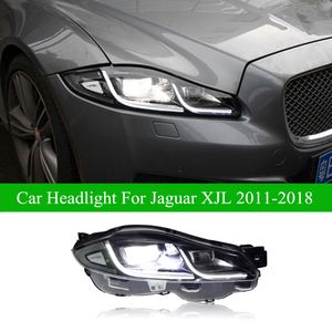 Araba Jaguar XJL LED Far Montajı için Gündüz Koşu Kafa Lambası 2011-2018 Dinamik Dönüş Sinyali Yüksek Böğretim Otomobil Aksesuarları Işık