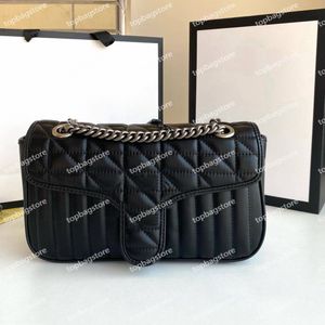 Tasarımcı Marmont çantaları zincir omuz çantası çapraz çantalar deri lüks klasik çapraz gövde