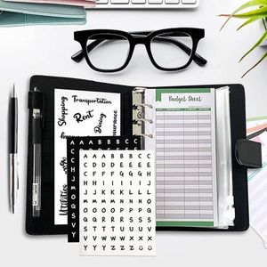 Gift Wrap Binder Budget Planner PU Notebook Cover Pockets Cash Zipper Envelopes System Expense Organizer AGift