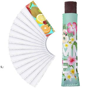 Reusable Sublimation Blank White Tools Neoprene Insulator Ice Pop Sleeve Popsicle Holders Freezer Cover Bag Washable Heat Press BBA13126