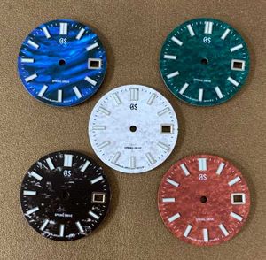 Kits de ferramentas de reparo 28,5 mm Dial de relógio luminoso verde com o logotipo GS para NH35 MovementRepair