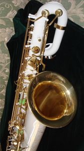 White Gold Lacquer Key Baritone Saxophone