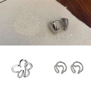 1pc Plated Silver metal Geometric Heart Ear Cuff Stackable Simple C shape Ear Clips for Women Jewelry 463 D3