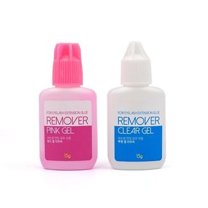 False ciglia 1pcs Corea Sky Pink/Clear Gel Remover per ciglia e estensioni per sopracciglia inco