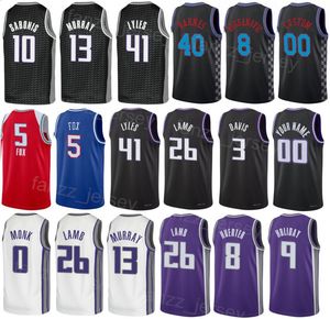 Tryck City Statement Basketball Edition Harrison Barnes Jersey 40 Deaaron Fox 5 Davion Mitchell 15 Richaun Holmes 22 Chimezie Metu 7 Keegan Murray 13 Shirt Man Kids