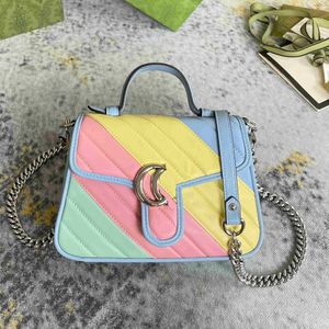 2022 neue Mode Schulter Tasche Designer Marmont Handtasche 6-farbe frauen Leder Tragbare Große Kapazität Hohe Qualität Umschlag Tasche