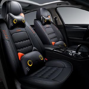 Universal Fit Car Interior Accessories Seat Covers voor sedan pu lederen naaste vijf stoelen Volledige surround design stoelhoes voor m