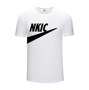 2022 Märke Mäns T Shirt Round Collar Casual Short-Sleeved 100% Bomull Män Vit T-shirt för Man Letter Print Pullover Top Man
