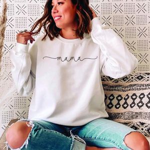 Kadın Hoodies Sweatshirts Mama Sweatshirt Hediye Hamilelik Duyuru Top Hoodie Mom Kadınlar Uzun Kollu Grafik Kadın Kadınları