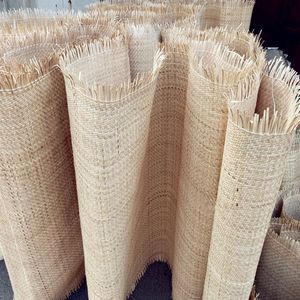 Natural Indonesian Real Rattan Hand Woven Wicker Cane Webbing Furniture Chair Table Ceiling Background Wall Decor DIY Material