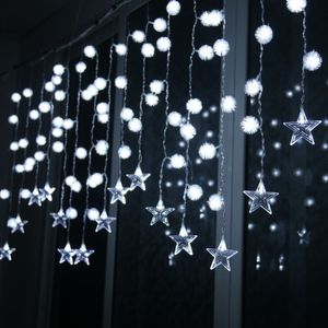 3,5m Curta Light String String de Natal Fada de Fadas Festas String Luzes Janela Decoração Euus Plug Plug Star Dandelion Garland Light 201130