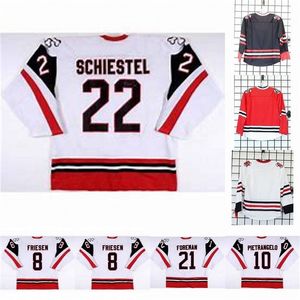 Ceomit niagara icedogs 8 Alex friesen 22 Drew schiestel 10 Alex Pietrangelo 21 Foreman cusotm Qualsiasi nome qualsiasi numero Maglie da hockey Spedizione veloce