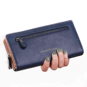plånböcker Luxary Women Wallets Card Holder Fashion Lady Purses Handväskor Money Coin Purse Woman Clutch Long Zipper Wallet Burse Bags Pocket 220625
