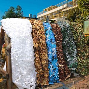 2x4m/2x5m/3x4m/4x5m dubbelskikt Militär kamouflage net Sun Shelter Camo netting för jakt camping hem dekoration 10 färger h220419