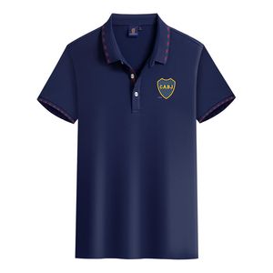 Boca Juniors Men's Summer leisure High-end combed cotton T-shirt Professional Short sleeve lapel shirt