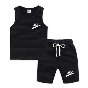 Barn t-shirt byxor sportkl￤der set solid brev baby pojke flicka snabbtorkande sportkl￤der barn mode tv￥ stycken tr￤ningsdr￤kter