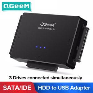 Wholesale sata usb converter for sale - Group buy QGeeM SATA to USB IDE Adapter USB2 Sata Cable for SATA IDE Hard Disk Drive Adapter USB C OTG HDD SSD USB Converter