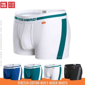 PINK HERO Fashion Men Shorts Men Comfortable Cotton Underwear Boxer Briefs fancy underwear boxers for men boxer shorts G220419