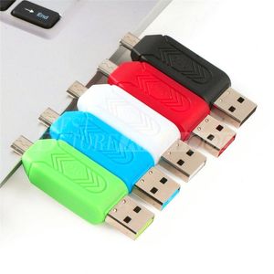 USB-самец к микросхему USB двойной слот OTG адаптер с карт памяти TF / SD для смартфона Android